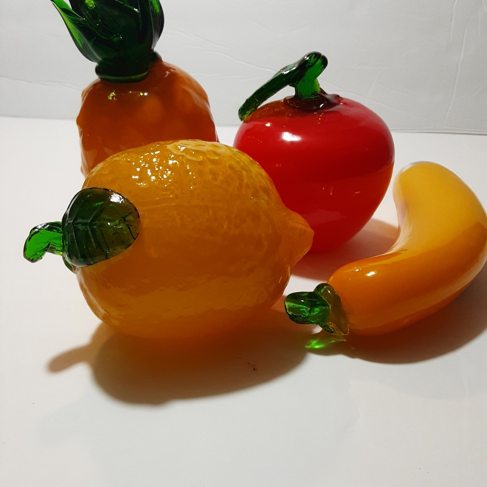 Blown Glass Fruit Art 🍌🍍 🍎 🍋